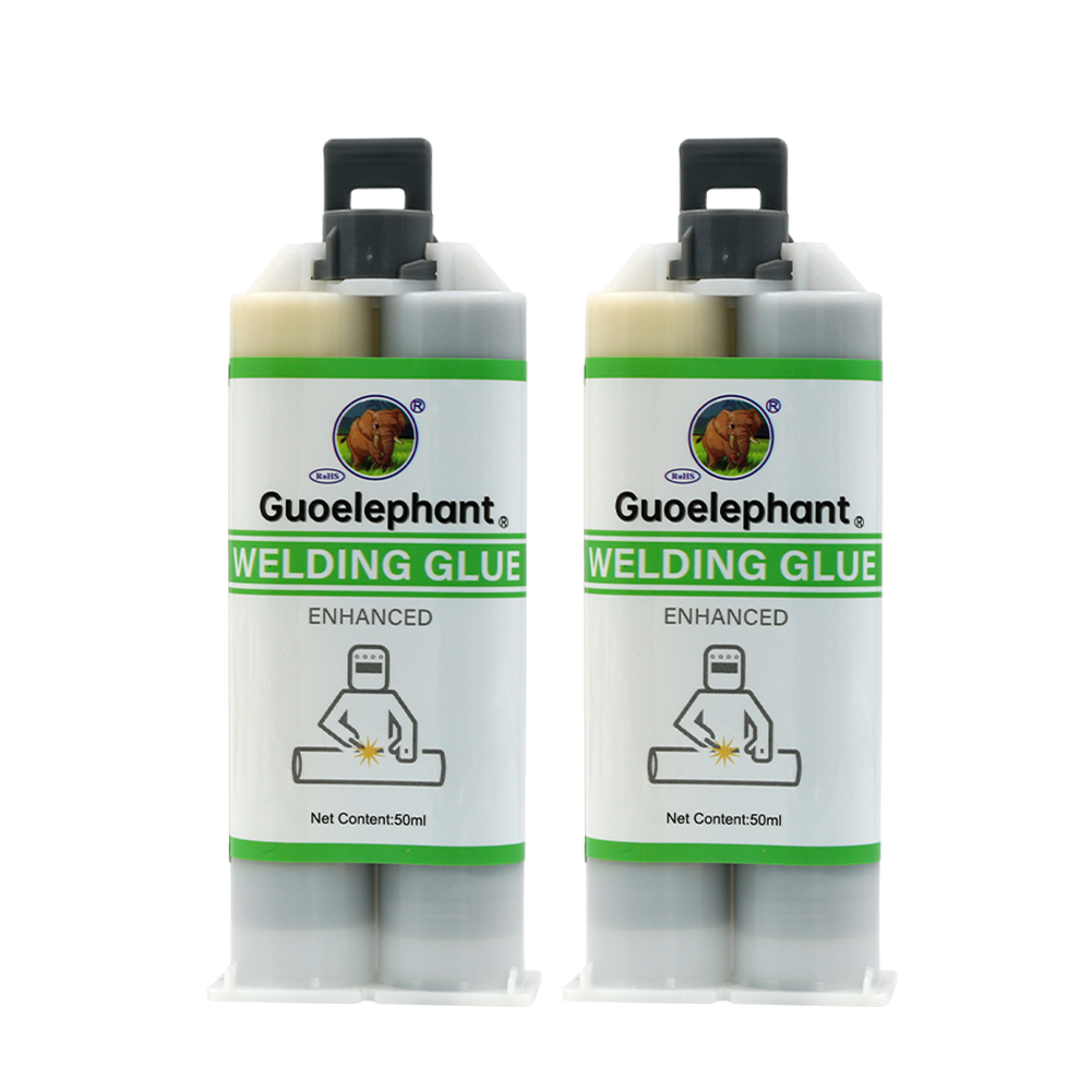 FM Guoelephant Metal Epoxy Glue, 2 parties lourdes de soudage à froid pour souder en acier 50 ml