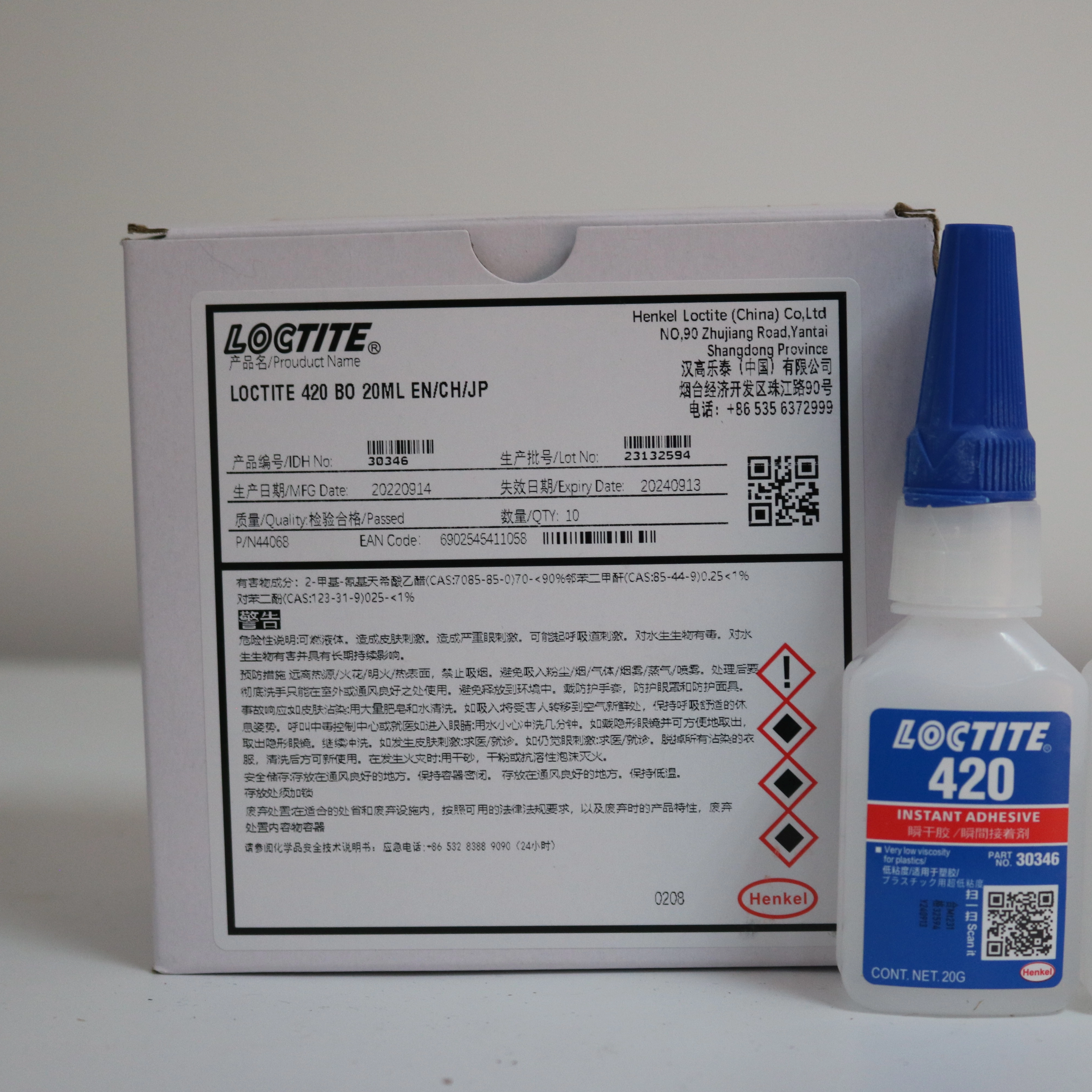 SL22 Loctit 460 20G adhésifs et mastics instantanés colle cyanoacrylate pour métal plastique