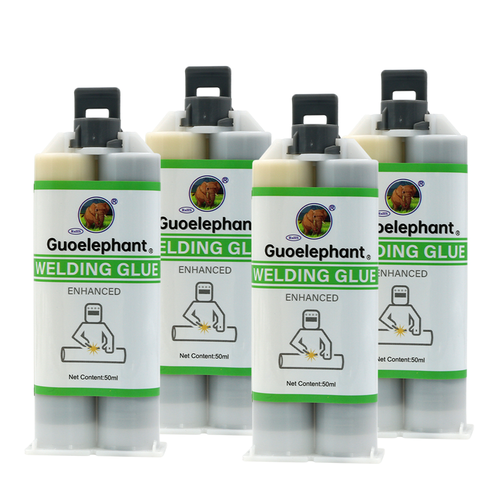 FM Guoelephant Metal Epoxy Glue, 2 parties lourdes de soudage à froid pour souder en acier 50 ml