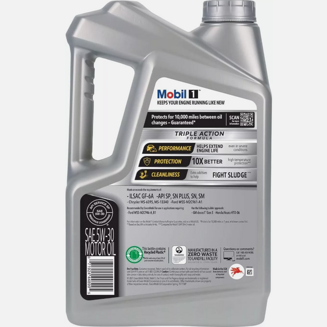 ZYQ5 MOBIL 1 Huile moteur 5W-30 Synthétique complète 4.73lhigh Performance Lubricant & Cleaner