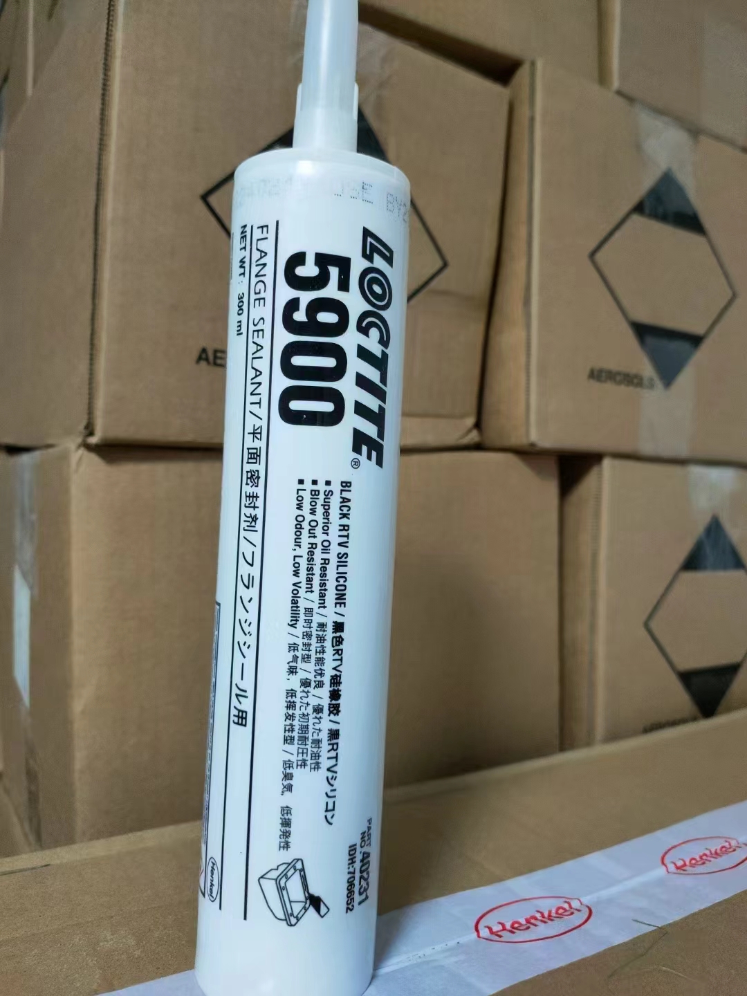 Mastic adhésif silicone noir FM30 Loctite SI596 pour matériaux de bride